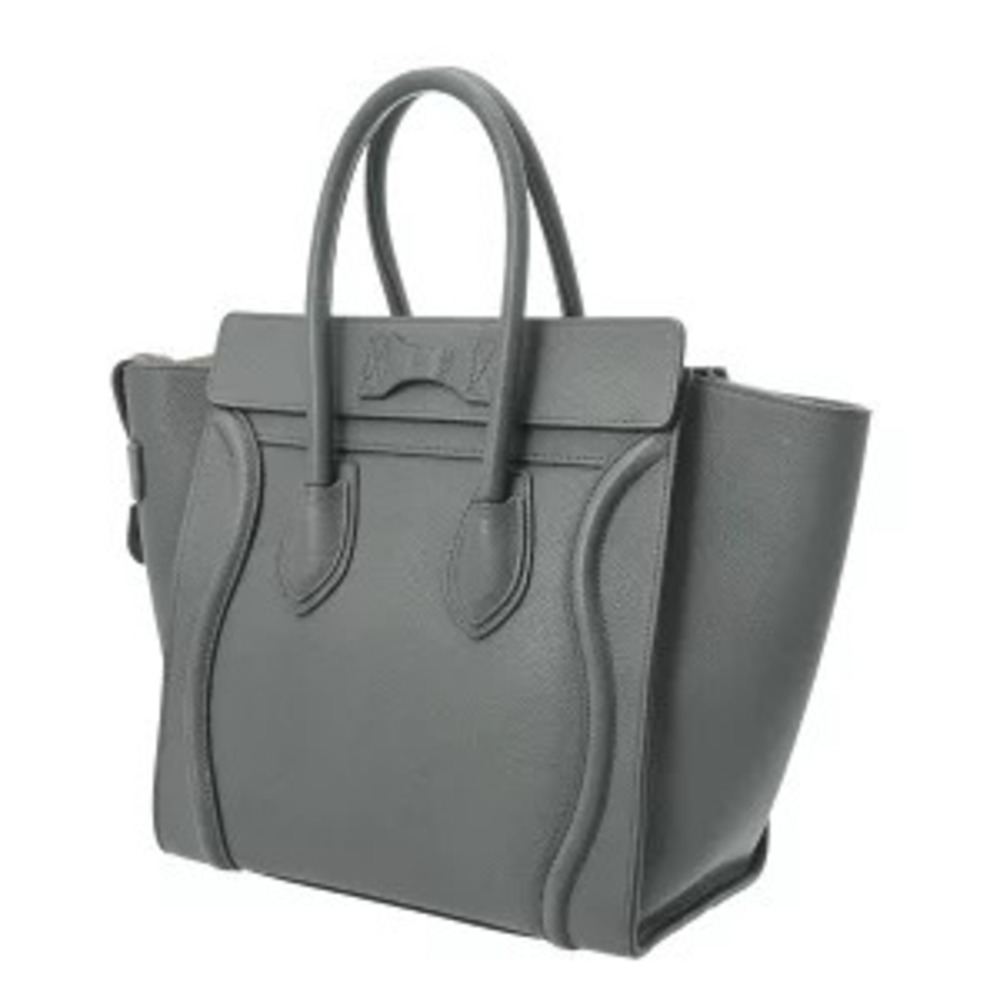 Celine Luggage Corduroy Drummed Calf Leather Handbag - Picture 2 of 9